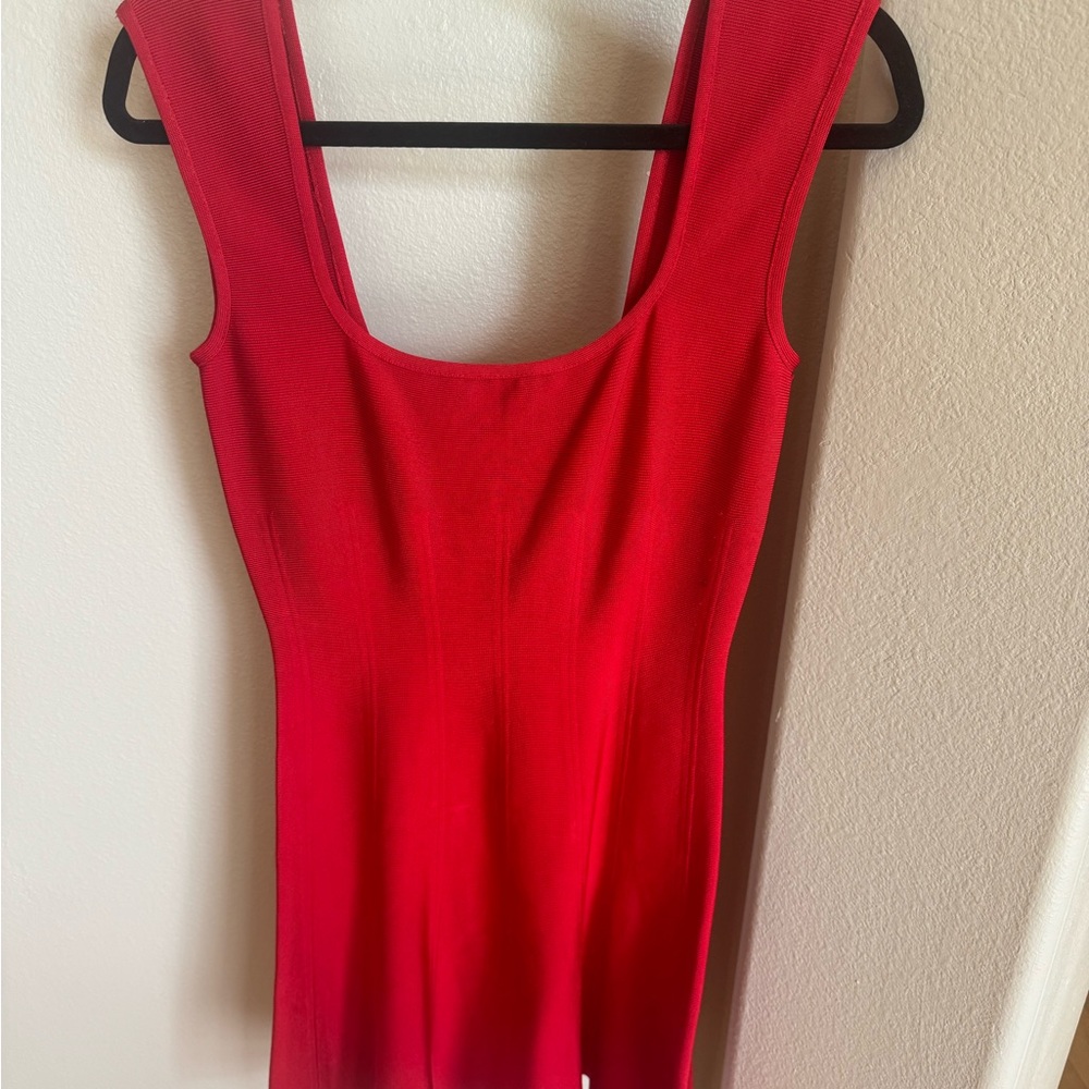 Red dress . Mini .